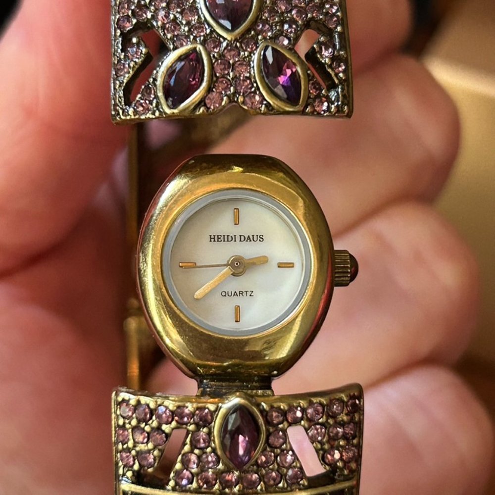 HEIDI DAUS Everlasting Elegance Watch/Bangle - Amethyst - Picture 3 of 8